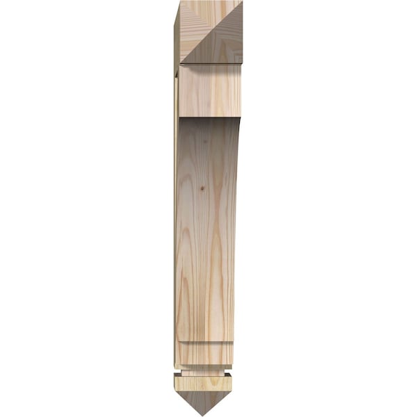 Imperial Arts & Crafts Rough Sawn Bracket, Douglas Fir, 4W X 20D X 28H